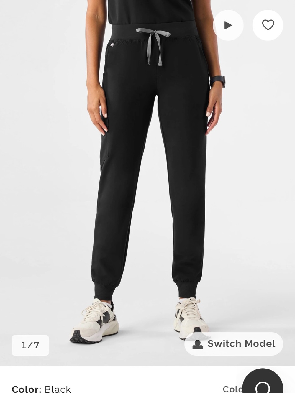 FIGS Black Zamora Joggers